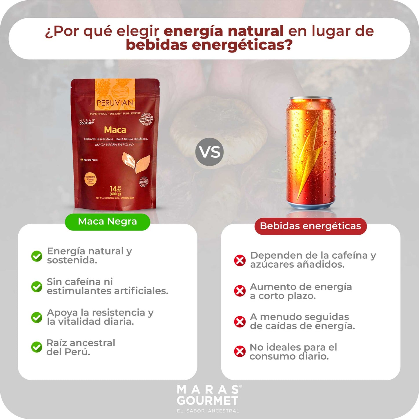 Maca Negra Orgánica Gelatinizada 400g