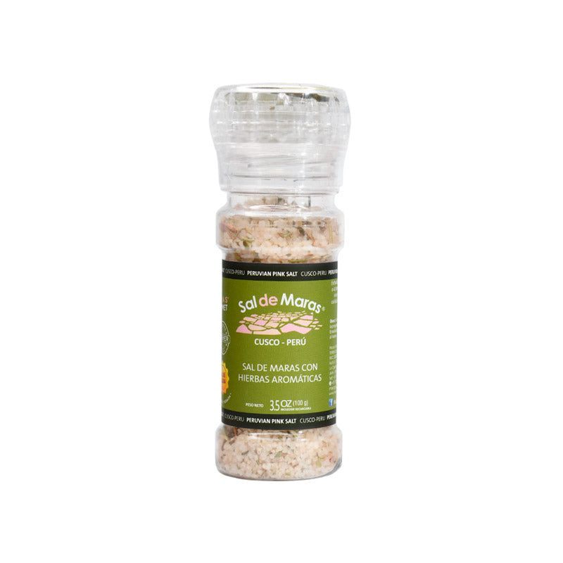 Sal Rosada de Maras con especias – Moledor Recargable 100g