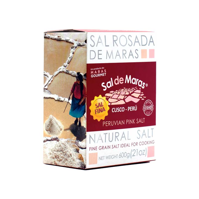 Sal Rosada de Maras fino – Caja Cartón 600g
