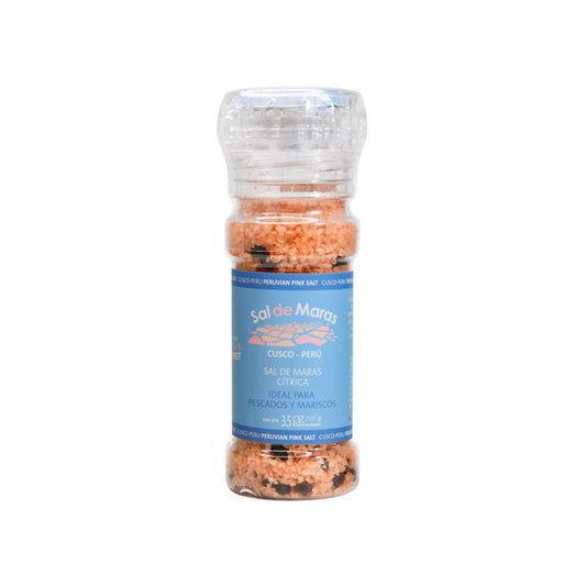 Sal Rosada de Maras Cítrica – Moledor Recargable 100g