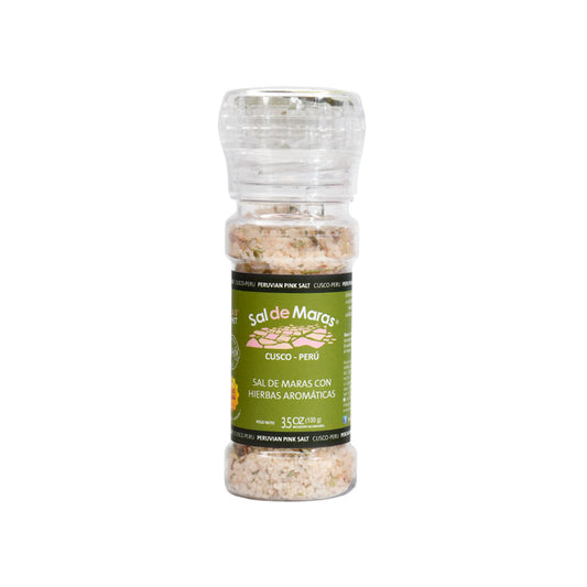 Sal Rosada de Maras con especias – Moledor Recargable 100g